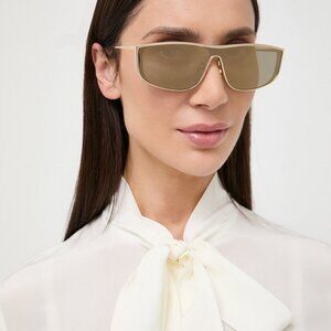 NEW SL605 LUNA 004 SAINT LAURENT SUNGLASSES UNISEX GOLD OVAL EYEWEAR